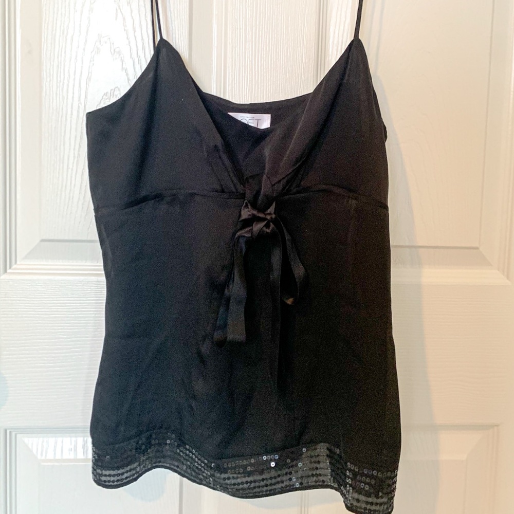 Satin Drawstring Tank Top